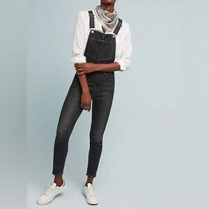Black Levi Jean Skinny Overalls